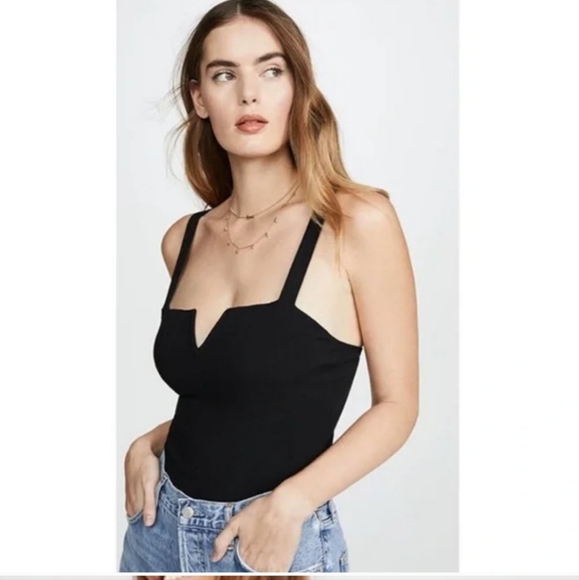 NWOT FREE PEOPLE PIPPA V WIRE BODYSUIT - Picture 1 of 4